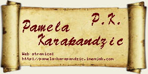 Pamela Karapandžić vizit kartica